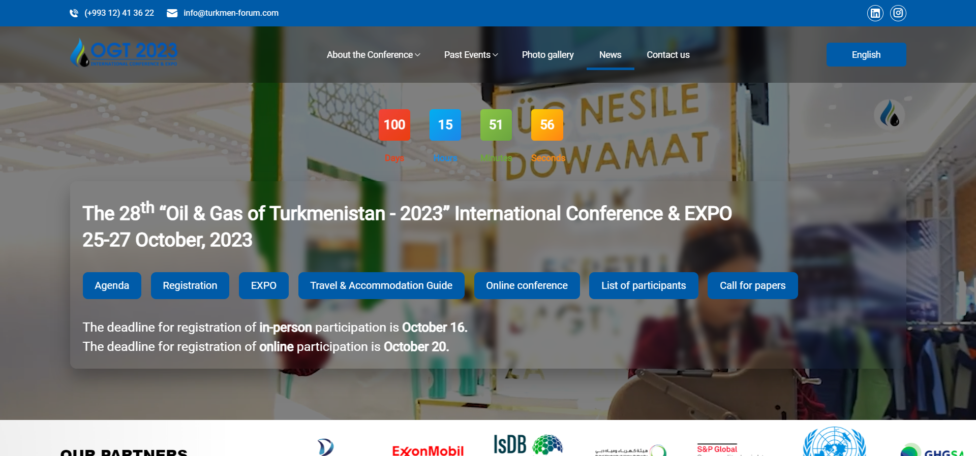 Screenshot of  web app